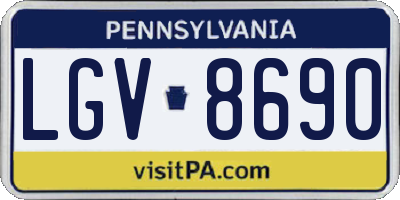 PA license plate LGV8690