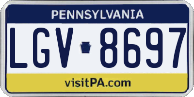 PA license plate LGV8697