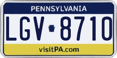 PA license plate LGV8710