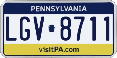 PA license plate LGV8711