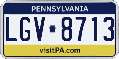 PA license plate LGV8713