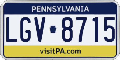 PA license plate LGV8715