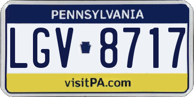 PA license plate LGV8717