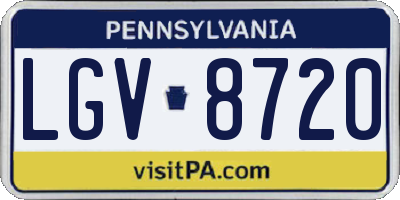 PA license plate LGV8720