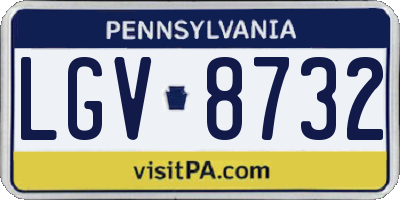 PA license plate LGV8732