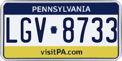 PA license plate LGV8733