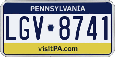 PA license plate LGV8741