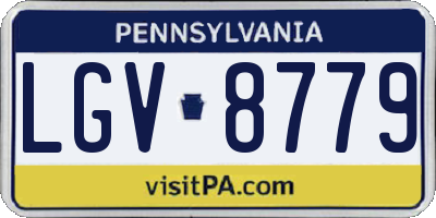 PA license plate LGV8779