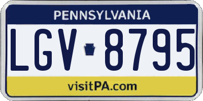PA license plate LGV8795