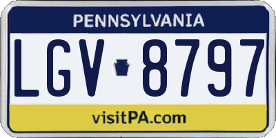 PA license plate LGV8797