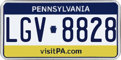 PA license plate LGV8828