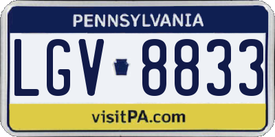 PA license plate LGV8833