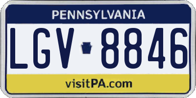PA license plate LGV8846
