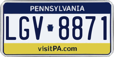 PA license plate LGV8871
