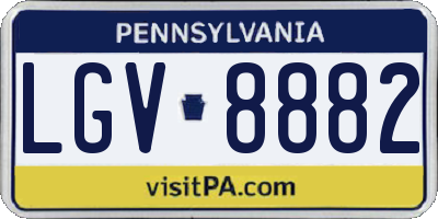 PA license plate LGV8882