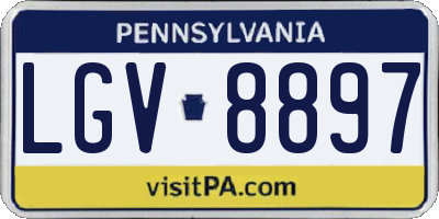 PA license plate LGV8897