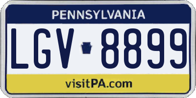 PA license plate LGV8899