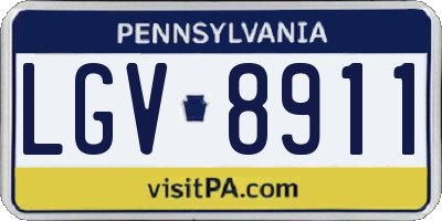 PA license plate LGV8911