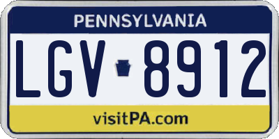 PA license plate LGV8912
