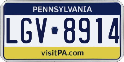PA license plate LGV8914