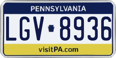 PA license plate LGV8936