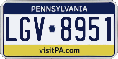 PA license plate LGV8951