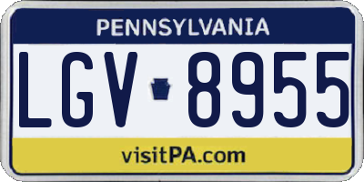 PA license plate LGV8955