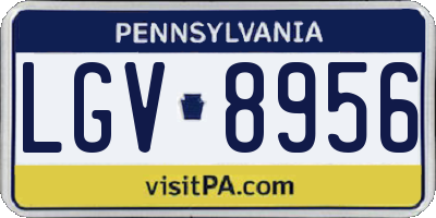 PA license plate LGV8956