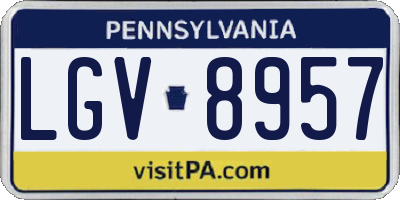 PA license plate LGV8957