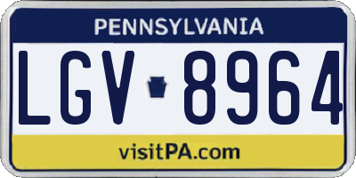PA license plate LGV8964