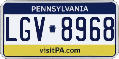 PA license plate LGV8968
