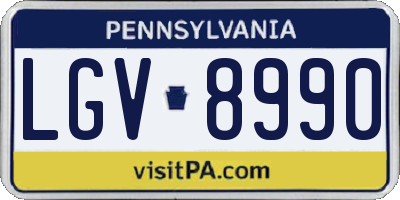 PA license plate LGV8990