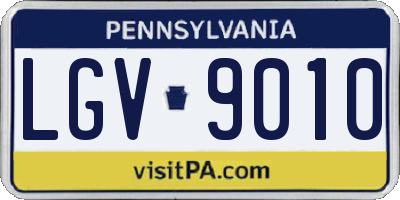 PA license plate LGV9010