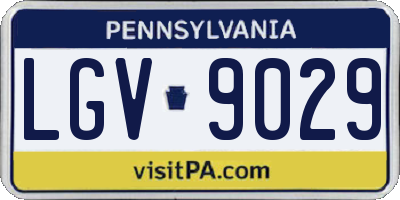 PA license plate LGV9029