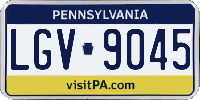 PA license plate LGV9045