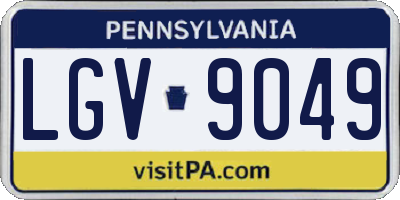 PA license plate LGV9049