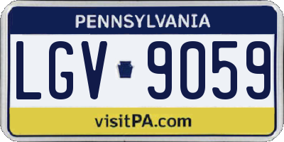 PA license plate LGV9059