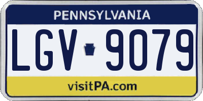 PA license plate LGV9079