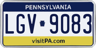 PA license plate LGV9083