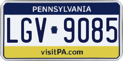PA license plate LGV9085