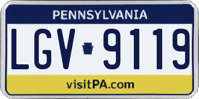PA license plate LGV9119