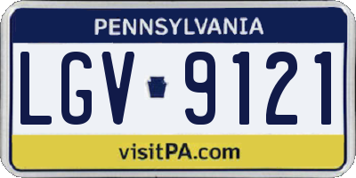 PA license plate LGV9121