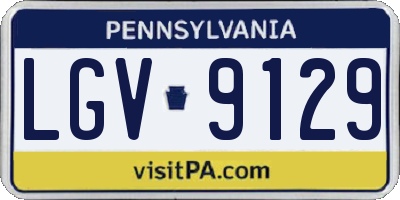 PA license plate LGV9129