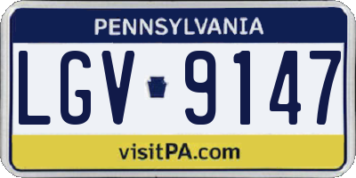 PA license plate LGV9147