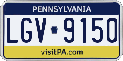 PA license plate LGV9150