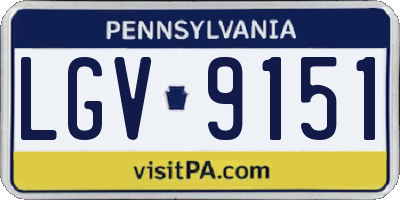 PA license plate LGV9151