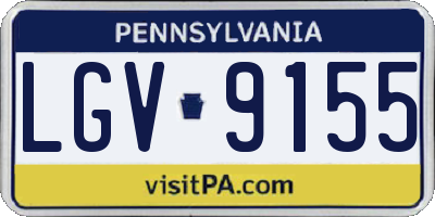 PA license plate LGV9155