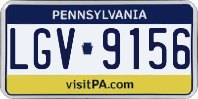 PA license plate LGV9156