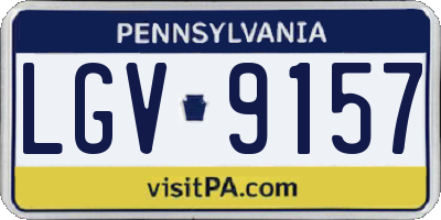 PA license plate LGV9157