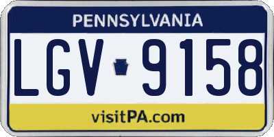 PA license plate LGV9158